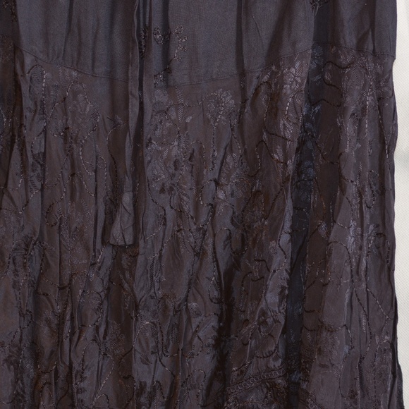 Coldwater Creek Blue embroidered Skirt SZ L NWOT - Picture 5 of 6